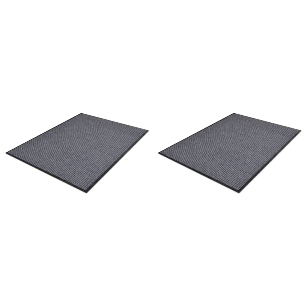 Deurmatten 90X60 Cm Pvc Grijs 2