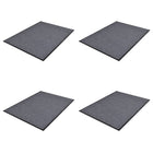 Deurmatten 4 st 90x60 cm PVC grijs