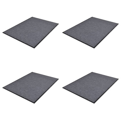 Deurmatten 4 St 90X60 Cm Pvc Grijs
