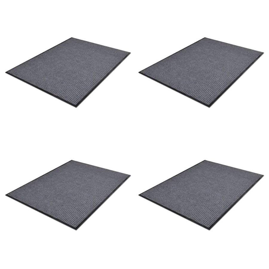 Deurmatten 4 St 90X60 Cm Pvc Grijs