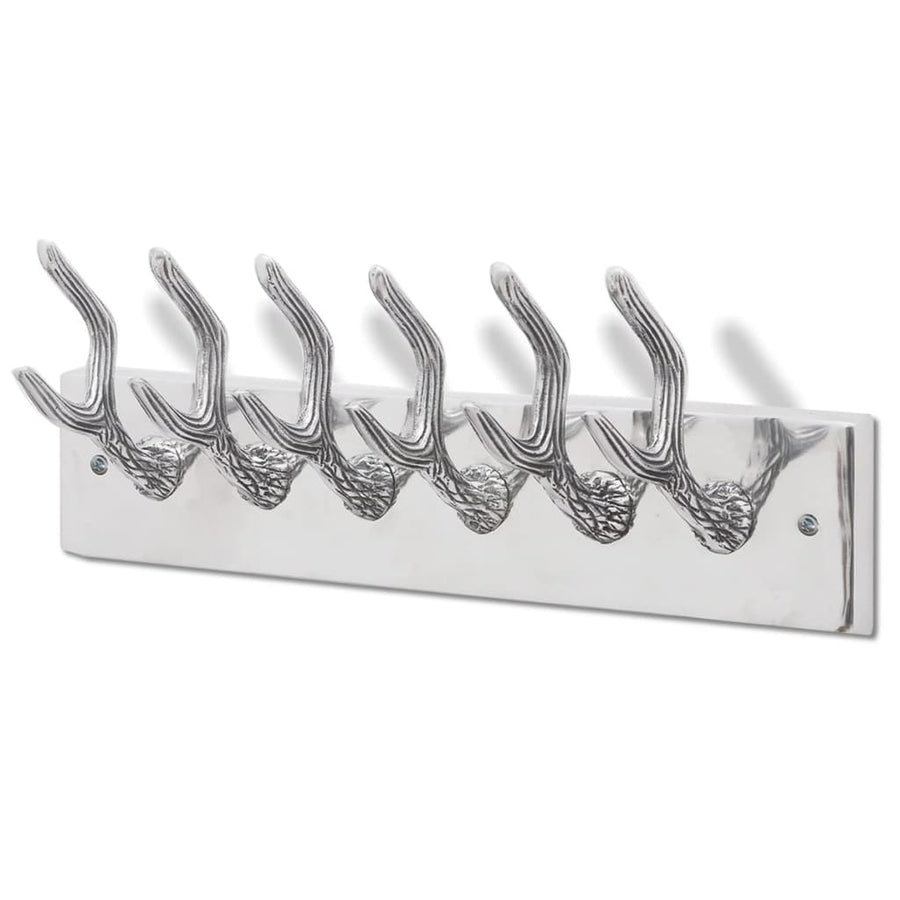 Kapstokken 2 st aluminium zilverkleurig