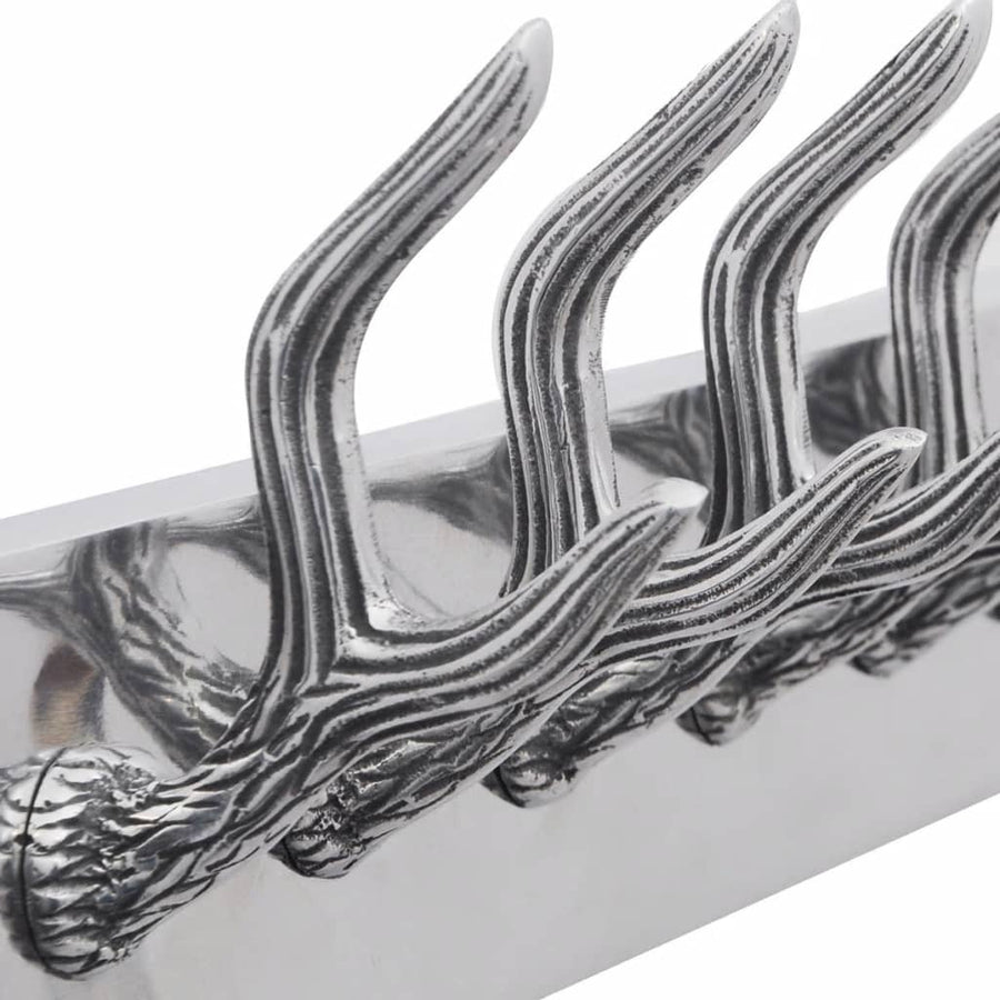 Kapstokken 2 st aluminium zilverkleurig