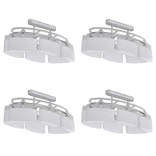Plafondlamp Met Ellipsvormige Glazen Kappen 4 St E14 Witte Buitenkant / Witte Binnenkant