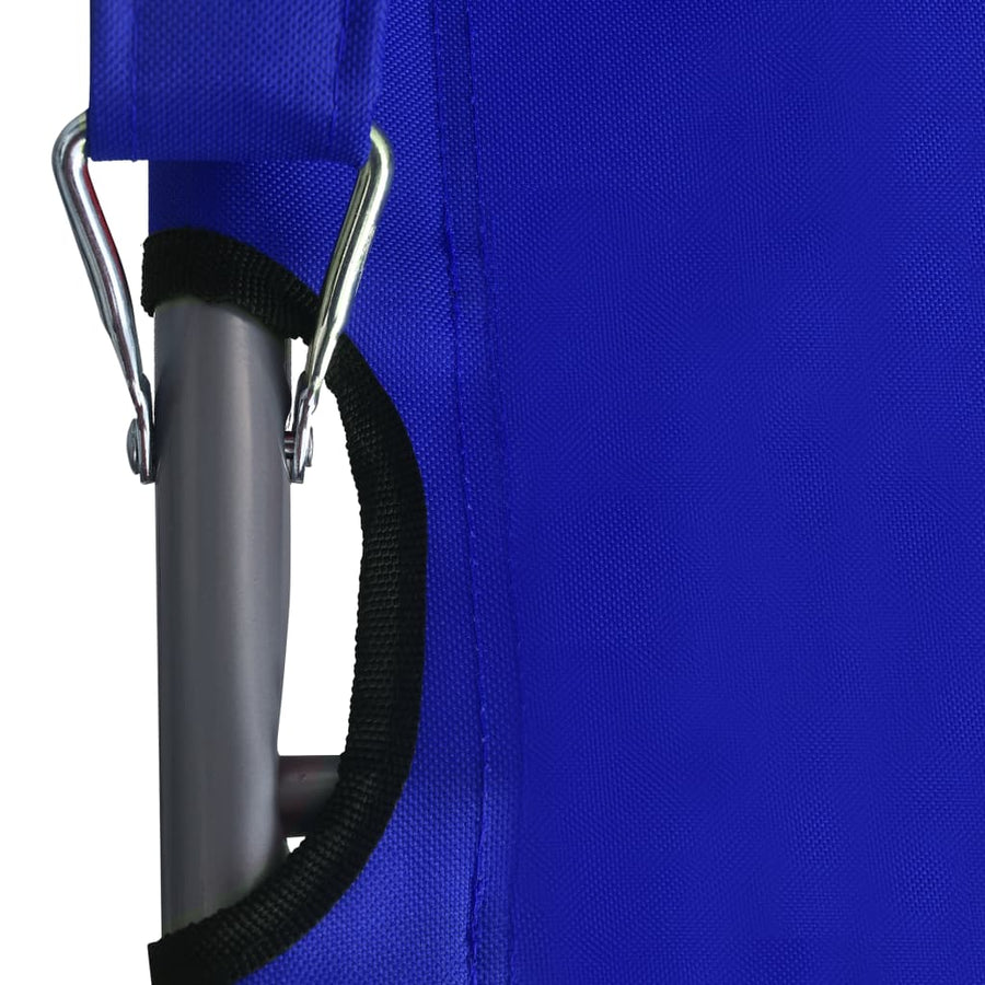 Strandstoelen 2 St Inklapbaar Stof Blauw