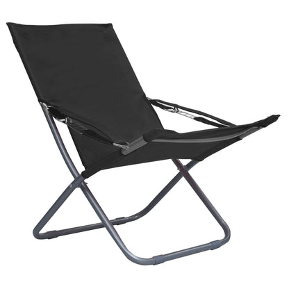 Strandstoelen Inklapbaar Stof Zwart