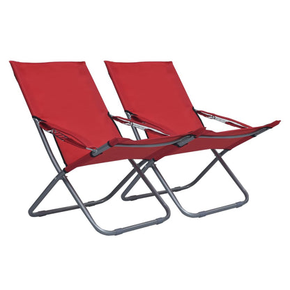 Strandstoelen Inklapbaar Stof Rood
