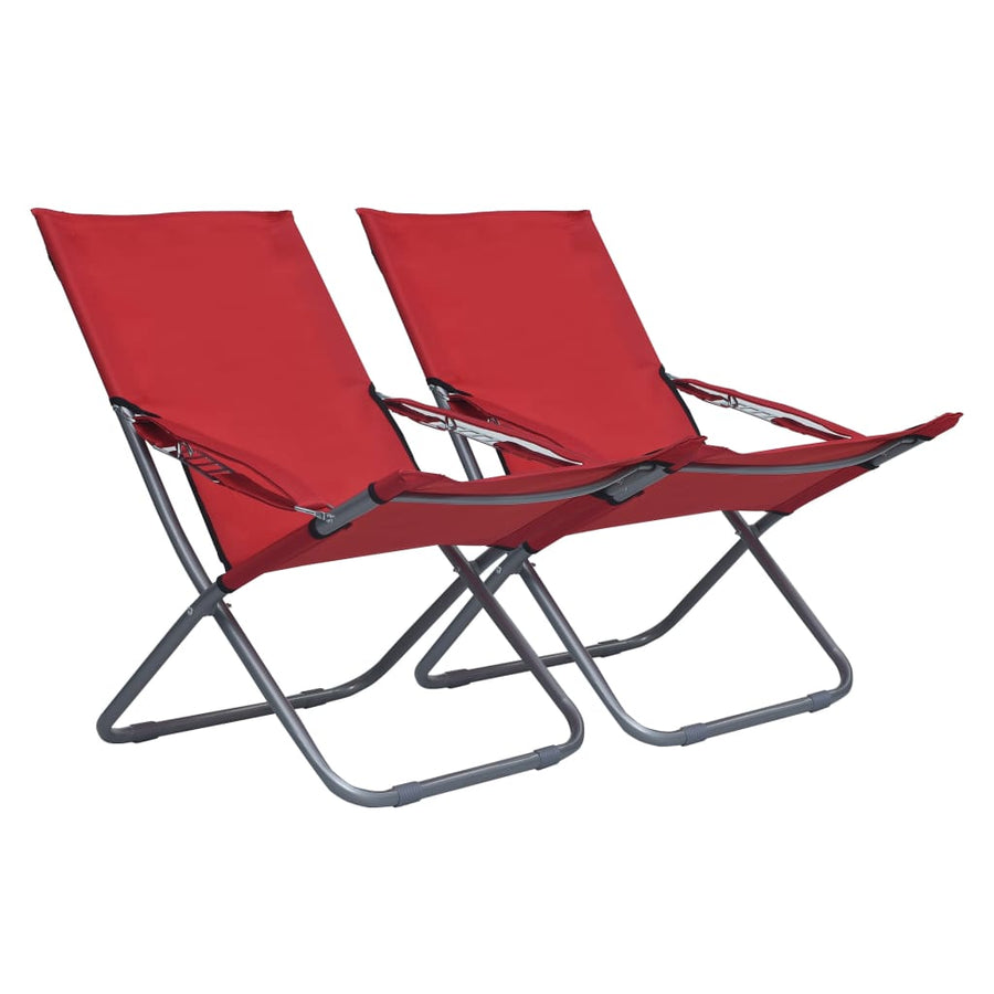Strandstoelen Inklapbaar Stof Rood