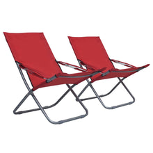 Strandstoelen Inklapbaar Stof Rood
