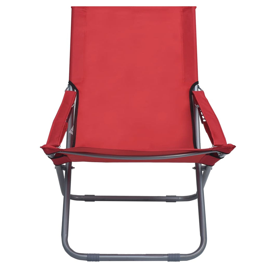 Strandstoelen Inklapbaar Stof Rood