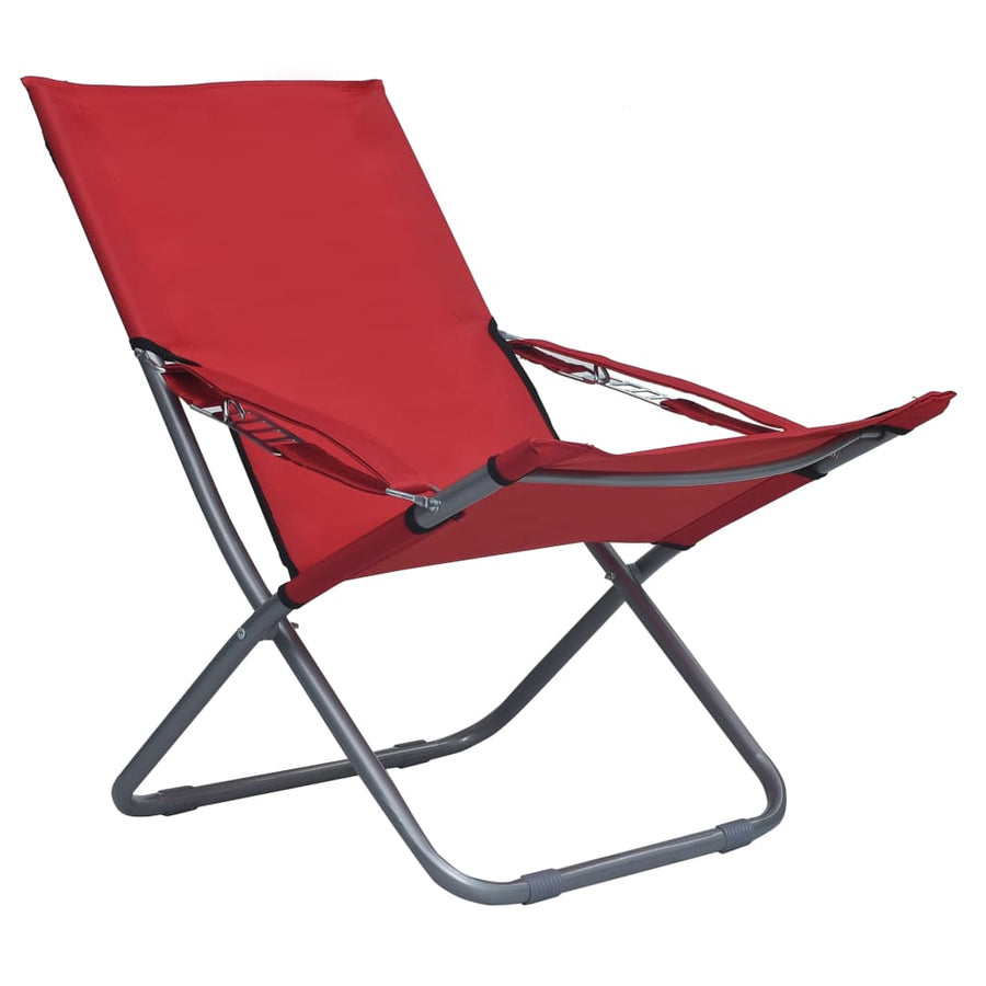 Strandstoelen Inklapbaar Stof Rood