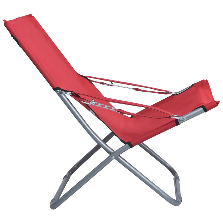 Strandstoelen Inklapbaar Stof Rood