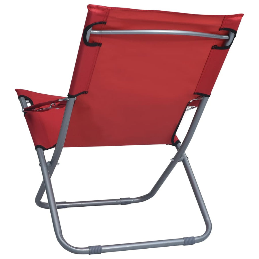 Strandstoelen Inklapbaar Stof Rood