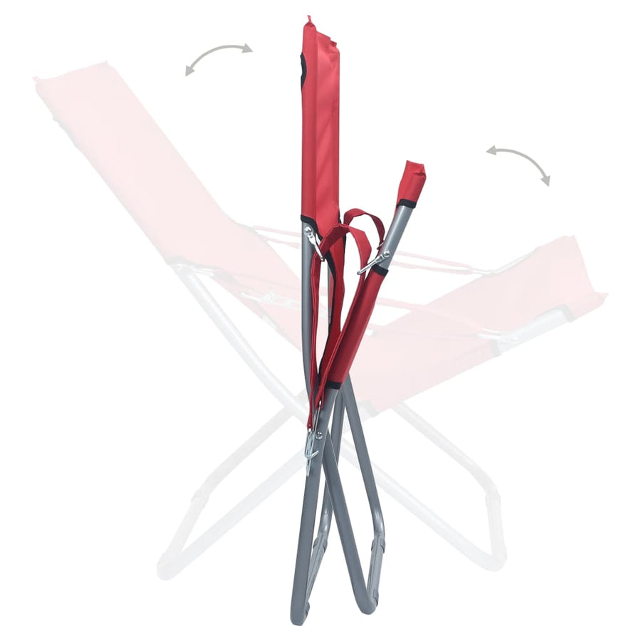 Strandstoelen Inklapbaar Stof Rood