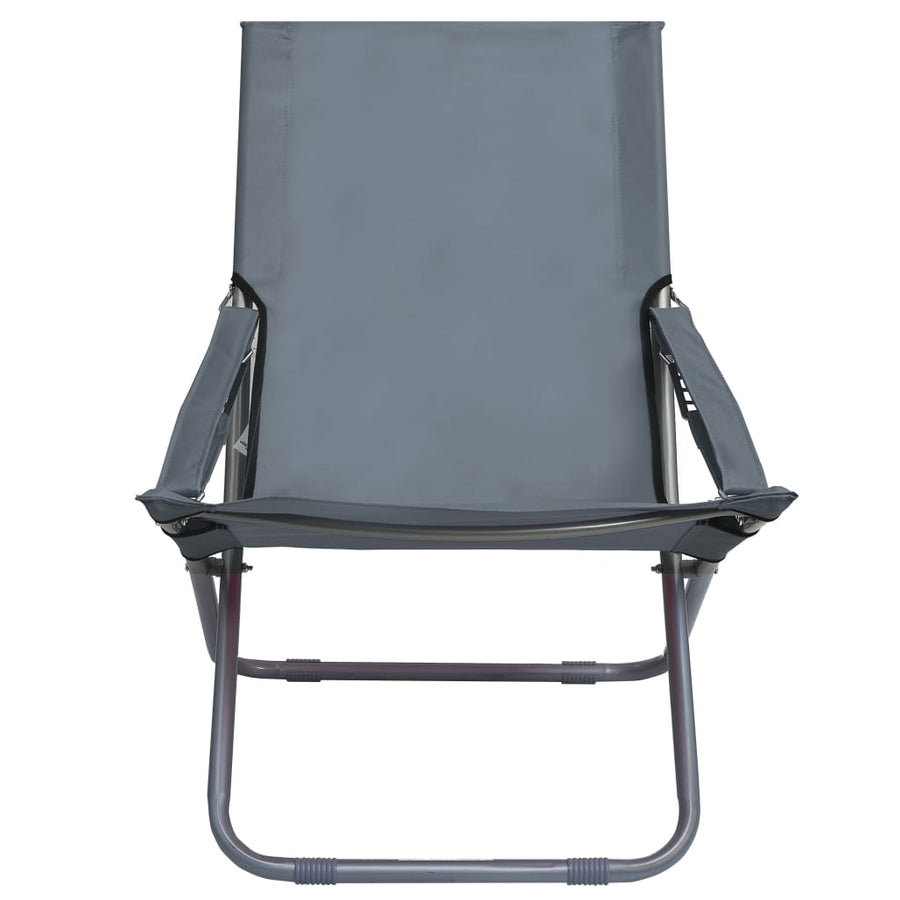Strandstoelen Inklapbaar Stof Grijs