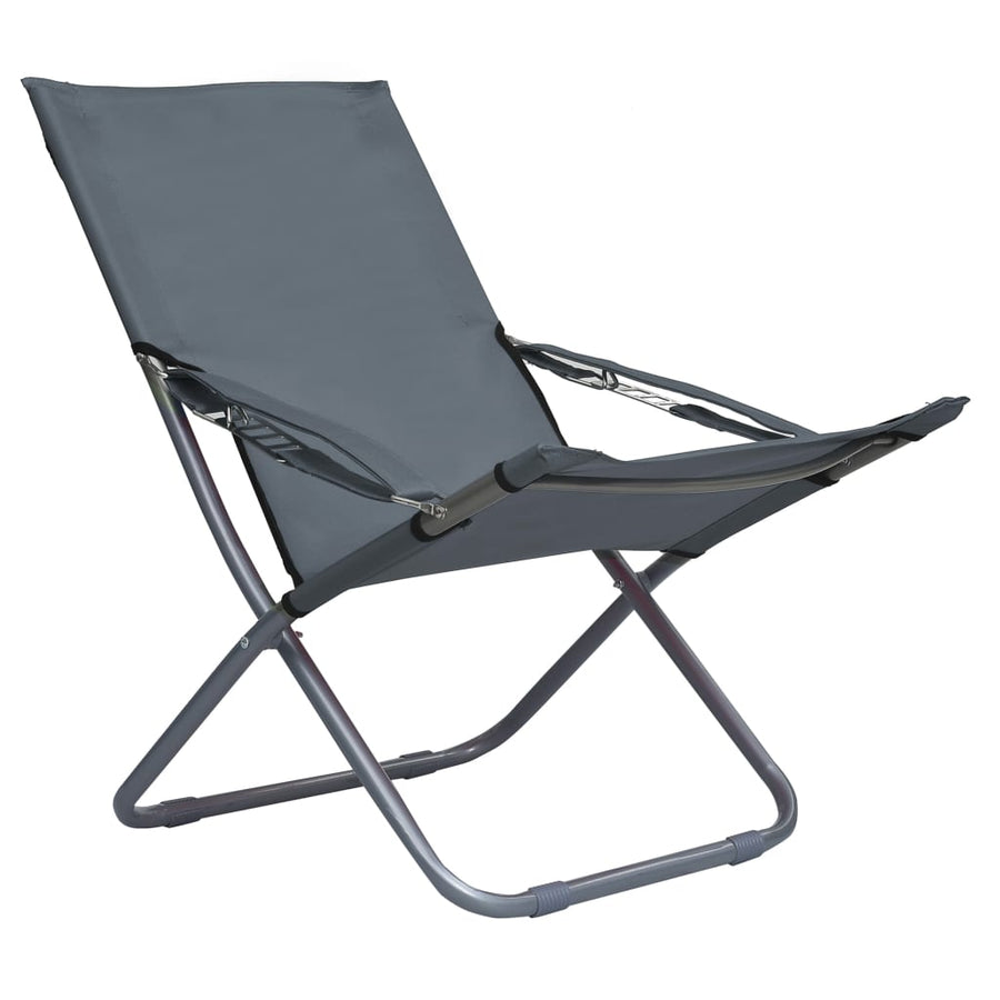 Strandstoelen Inklapbaar Stof Grijs