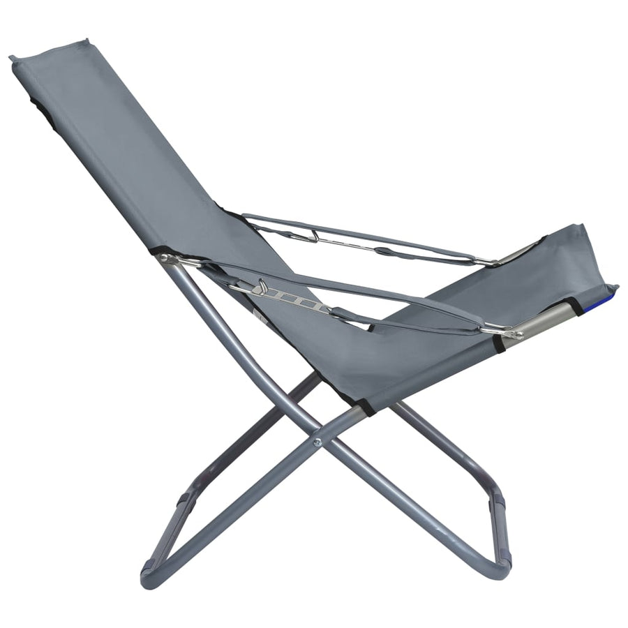 Strandstoelen Inklapbaar Stof Grijs