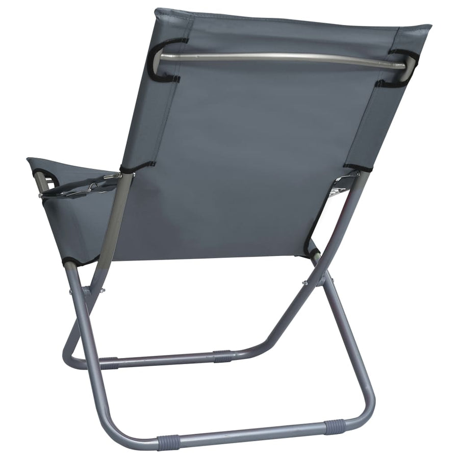 Strandstoelen Inklapbaar Stof Grijs