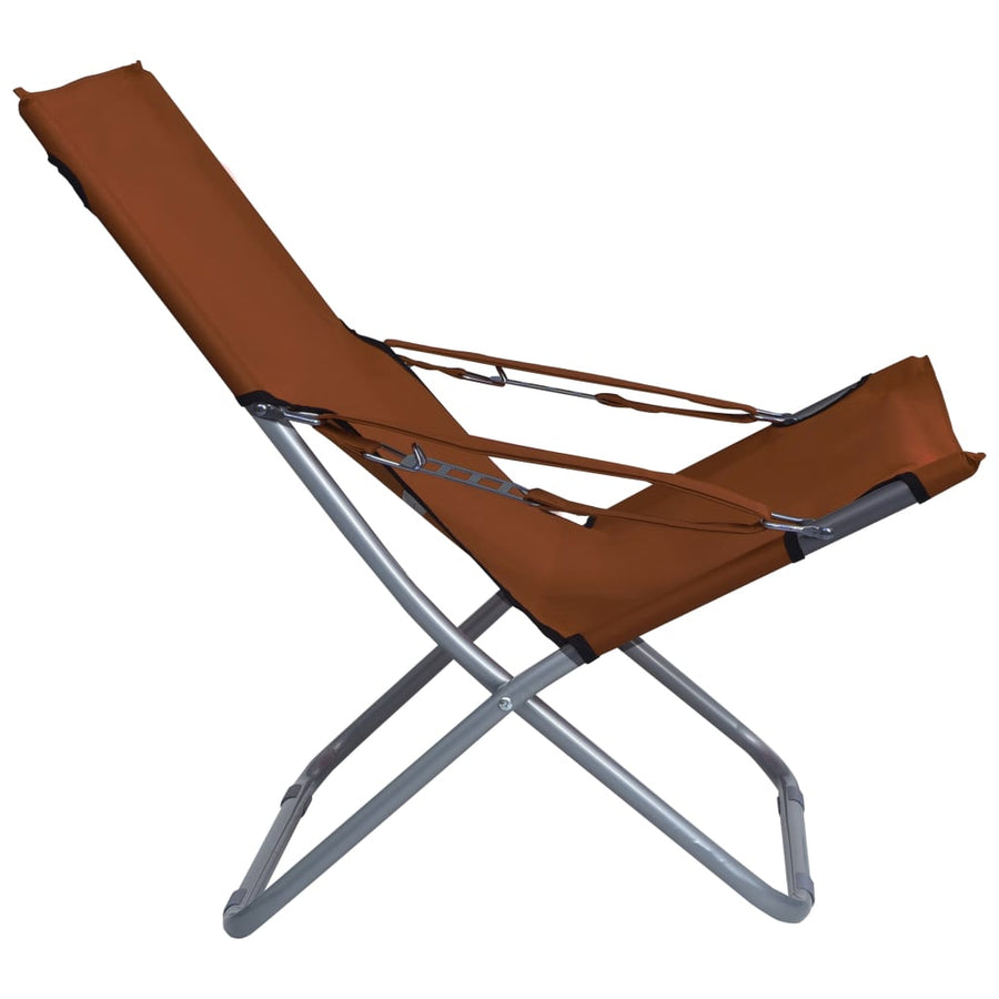 Strandstoelen Inklapbaar Stof Bruin