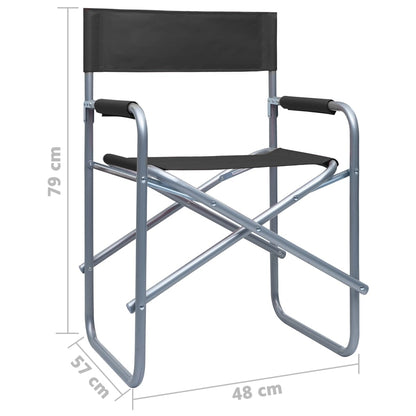 Regisseursstoelen Staal Zwart