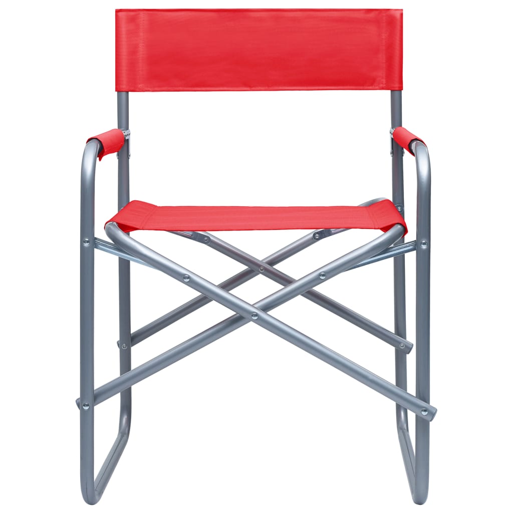 Regisseursstoelen 2 St Staal Rood