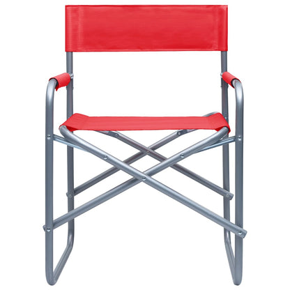 Regisseursstoelen 2 St Staal Rood