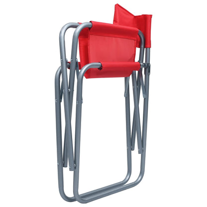 Regisseursstoelen 2 St Staal Rood