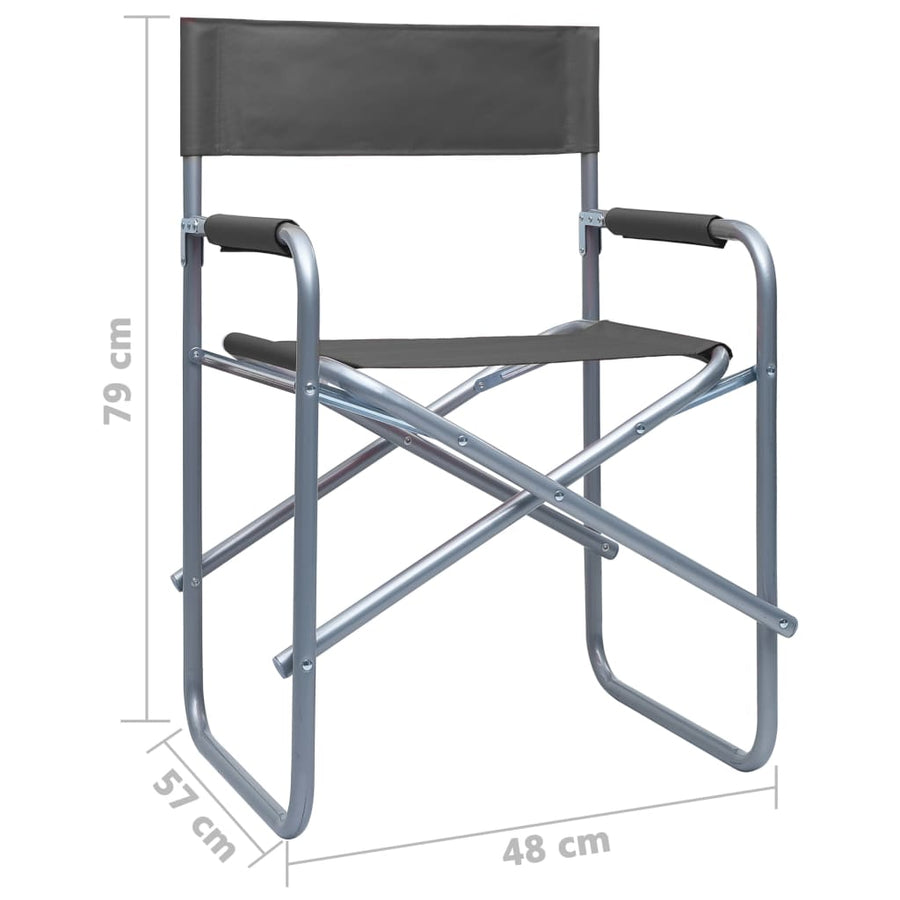 Regisseursstoelen Staal Grijs