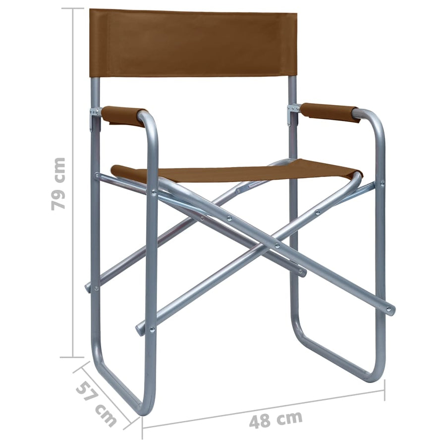 Regisseursstoelen Staal Bruin