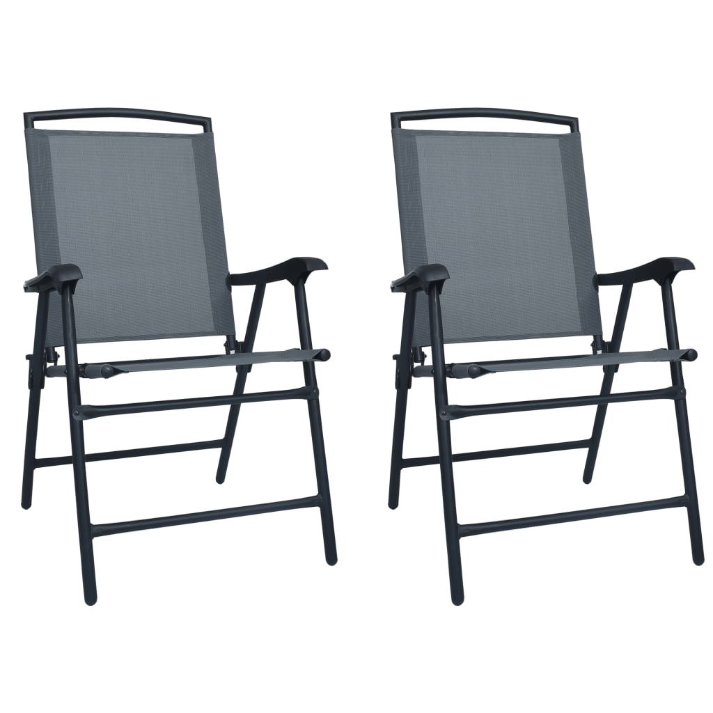 Tuinstoelen Inklapbaar Textileen Grijs