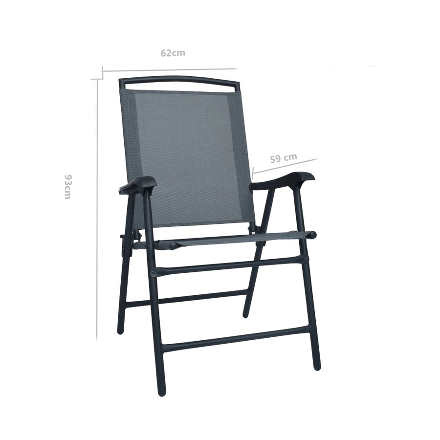Tuinstoelen Inklapbaar Textileen Grijs