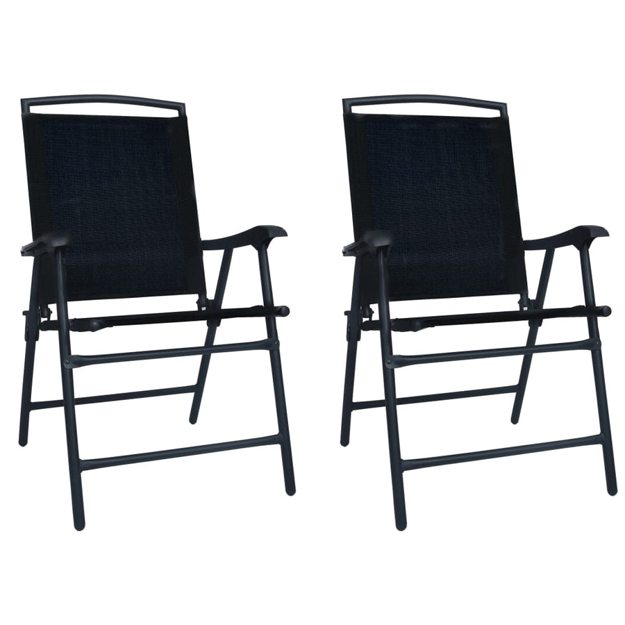 Tuinstoelen Inklapbaar Textileen Zwart