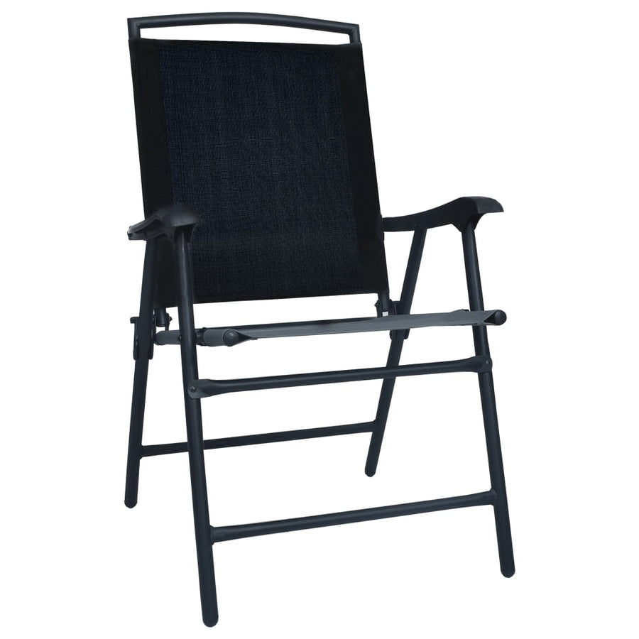 Tuinstoelen Inklapbaar Textileen Zwart