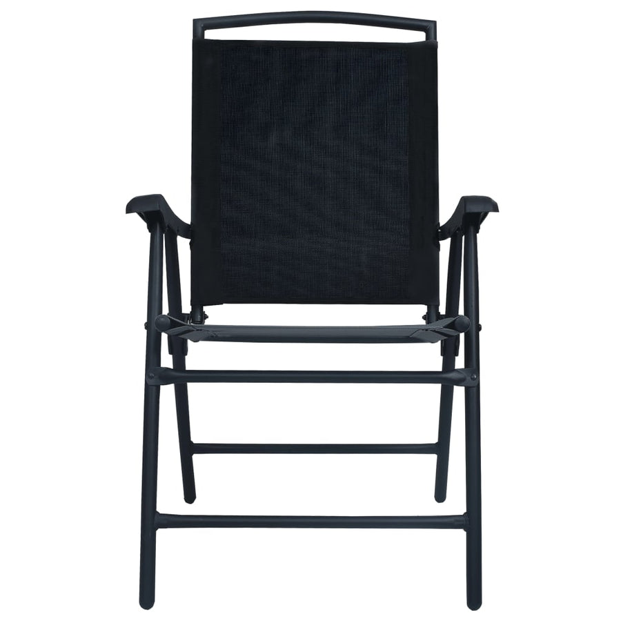 Tuinstoelen Inklapbaar Textileen Zwart