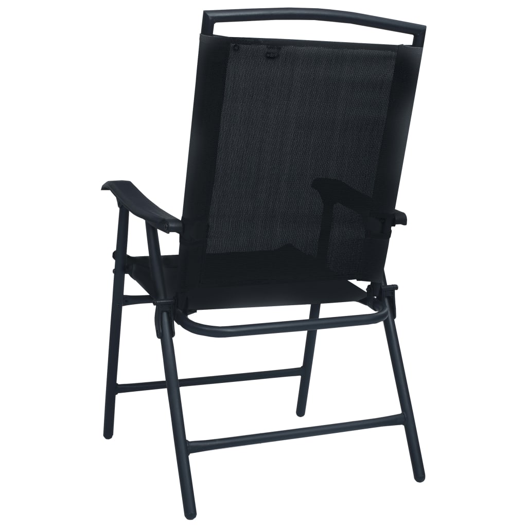 Tuinstoelen Inklapbaar Textileen Zwart