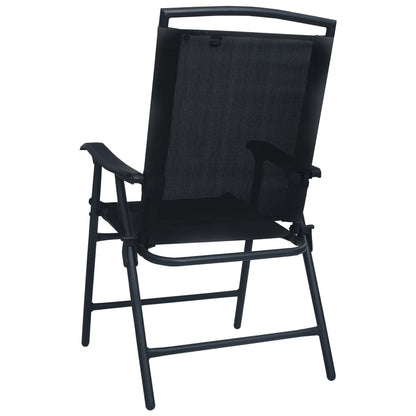 Tuinstoelen Inklapbaar Textileen Zwart