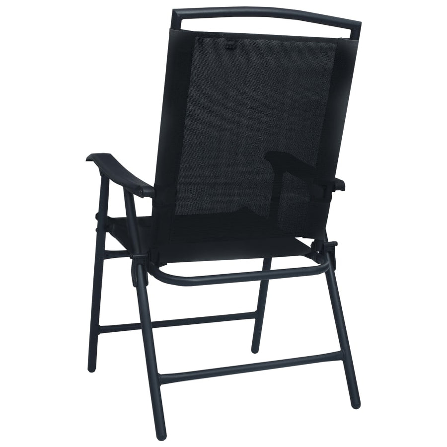 Tuinstoelen Inklapbaar Textileen Zwart