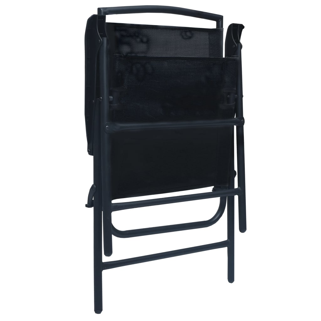 Tuinstoelen Inklapbaar Textileen Zwart