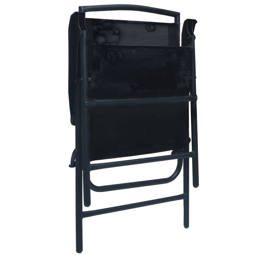 Tuinstoelen Inklapbaar Textileen Zwart