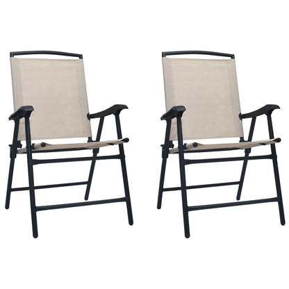 Tuinstoelen Inklapbaar Textileen Crème
