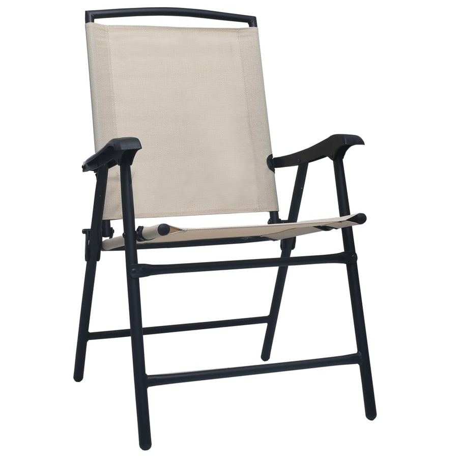 Tuinstoelen Inklapbaar Textileen Crème