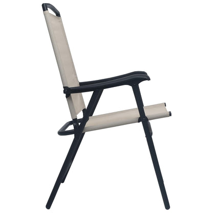 Tuinstoelen Inklapbaar Textileen Crème