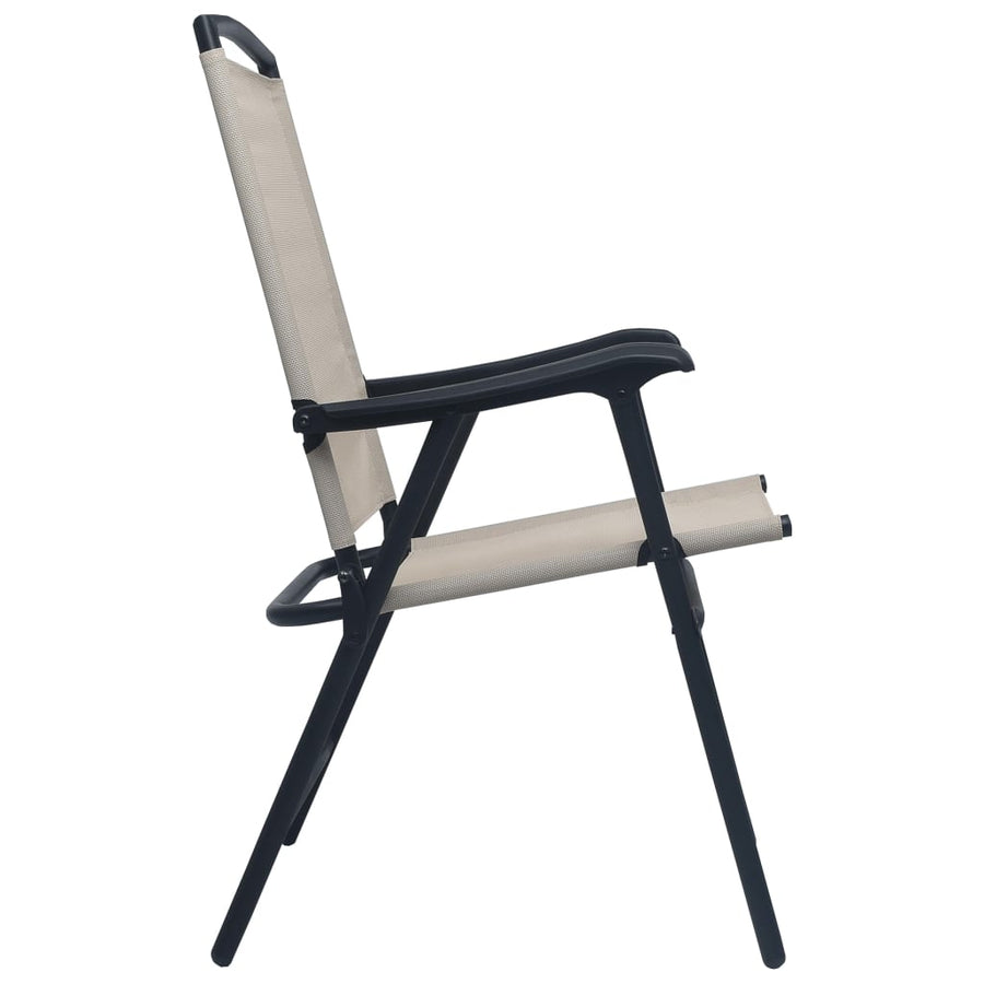 Tuinstoelen Inklapbaar Textileen Crème