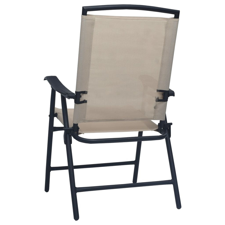 Tuinstoelen Inklapbaar Textileen Crème