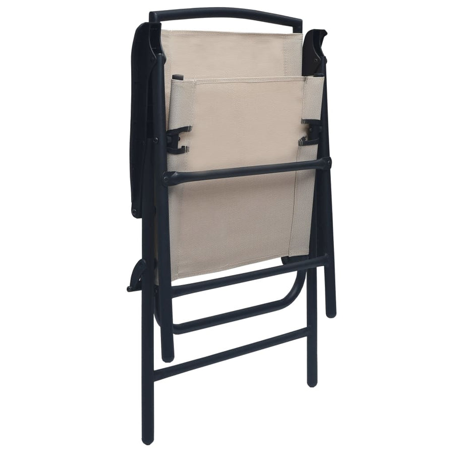 Tuinstoelen Inklapbaar Textileen Crème
