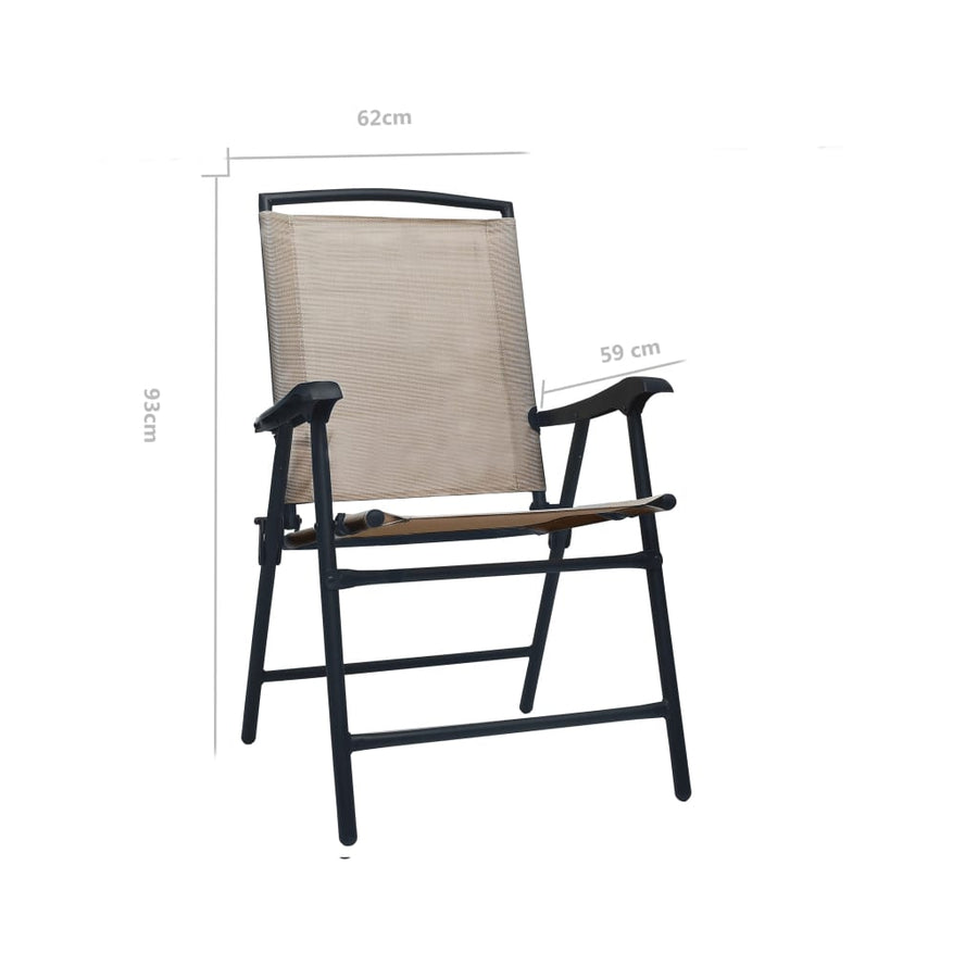 Tuinstoelen Inklapbaar Textileen Taupe