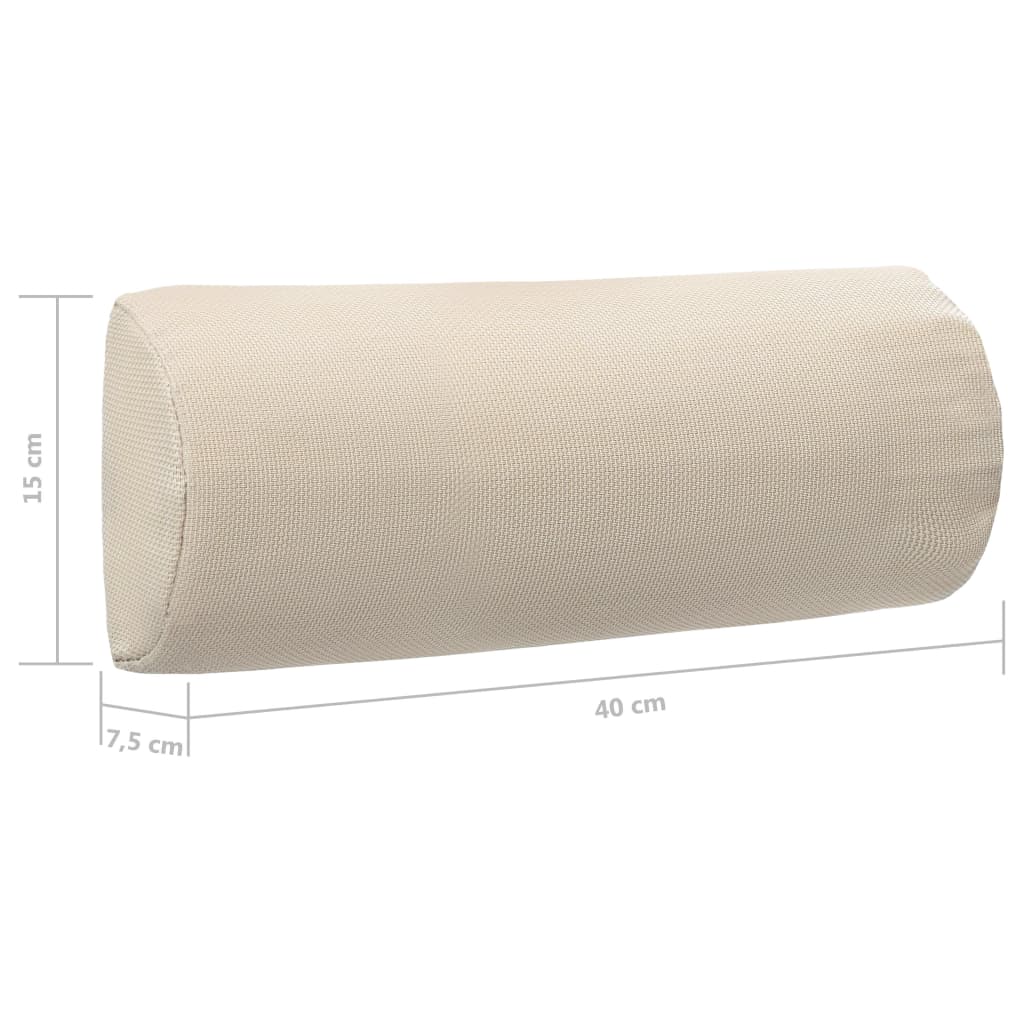 Hoofdsteun voor ligstoel 40x7,5x15 cm textileen crème