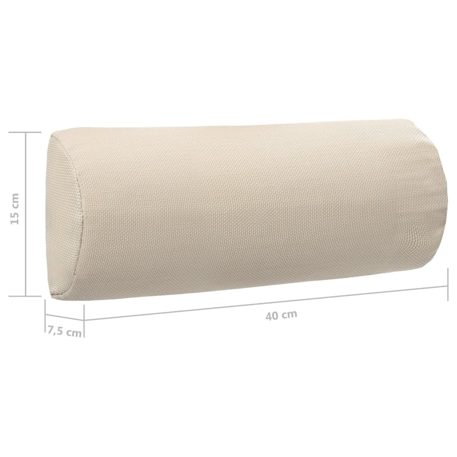 Hoofdsteun voor ligstoel 40x7,5x15 cm textileen crème