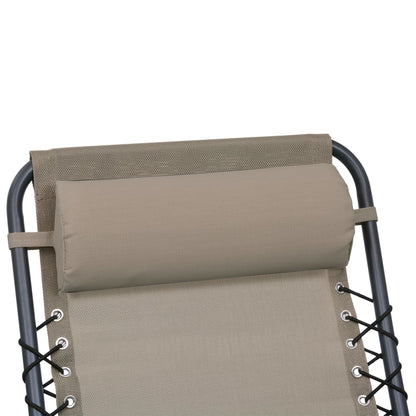Hoofdsteun Voor Ligstoel 40X7,5X5 Cm Textileen Taupe