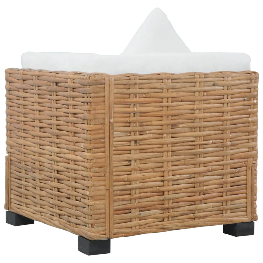 Hoekbank Met Kussens Natuurlijk Rattan