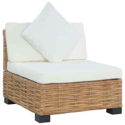 Hoekbank Met Kussens Natuurlijk Rattan